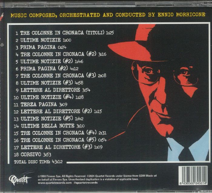 MORRICONE, Ennio - Tre Colonne In Cronaca (Soundtrack)