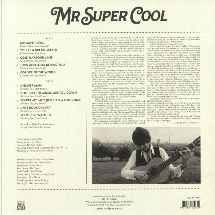 Graham DEE - Mr Super Cool (reissue)