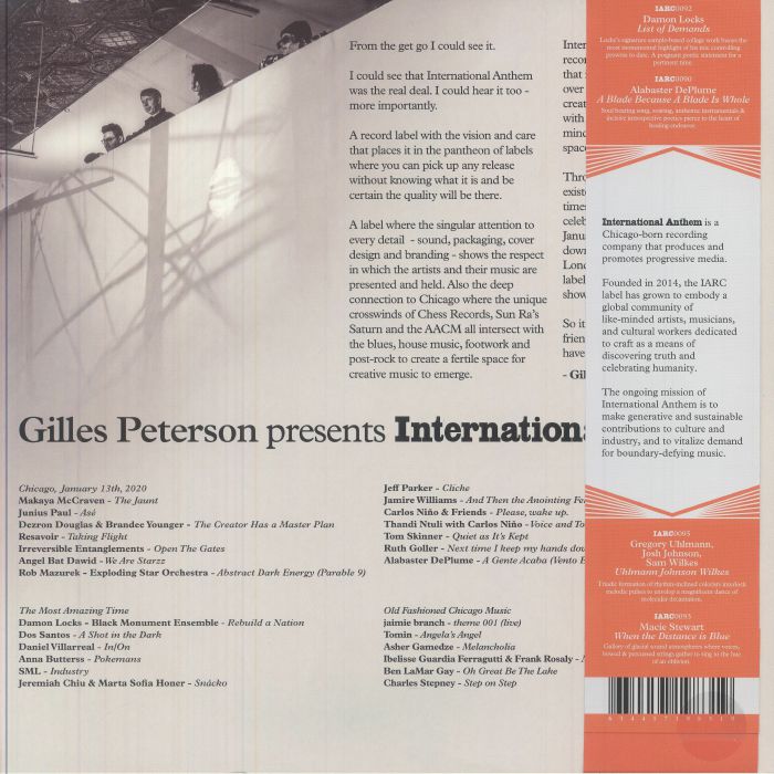 PETERSON, Gilles/VARIOUS - Gilles Peterson Presents International Anthem (Record Store Day RSD 2025)