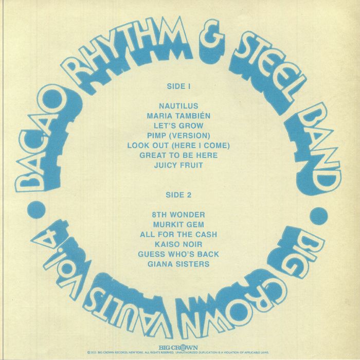 BACAO RHYTHM & STEEL BAND - Big Crown Vaults Vol 4