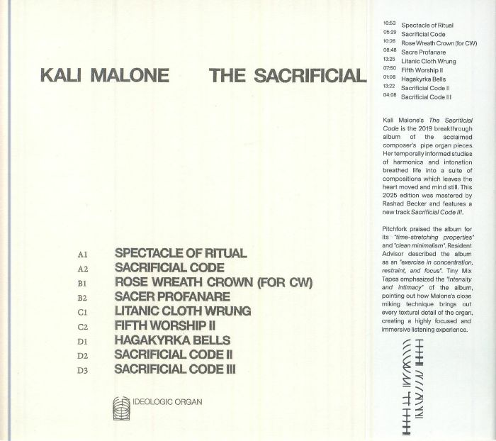 MALONE, Kali - The Sacrificial Code