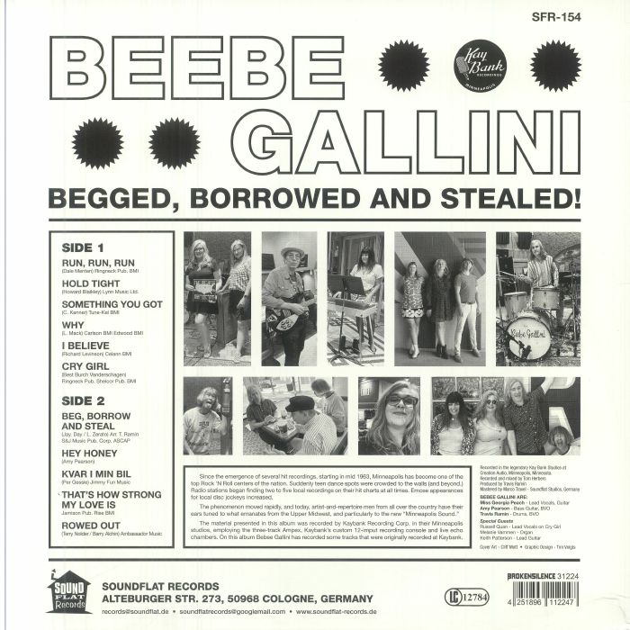 GALLINI, Beebe - Begged Borrowed & Stealed