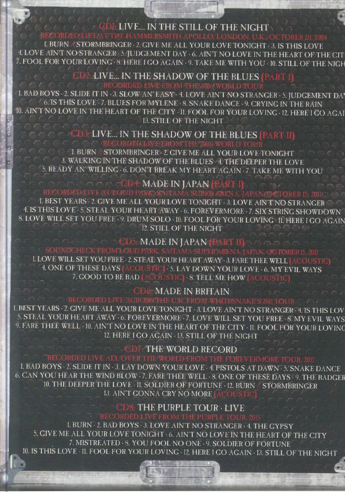 WHITESNAKE - Access All Areas: Live