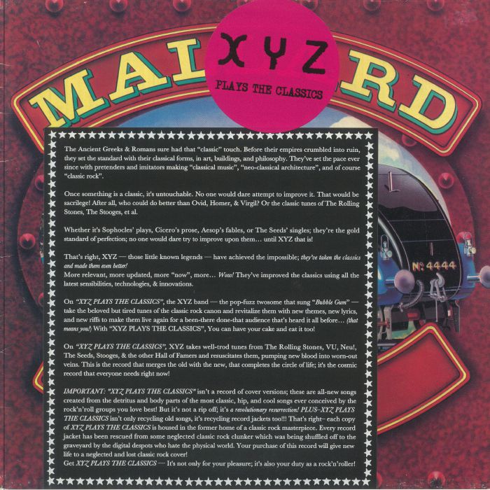 Xyz – XYZ Plays The Classics vinyl cover