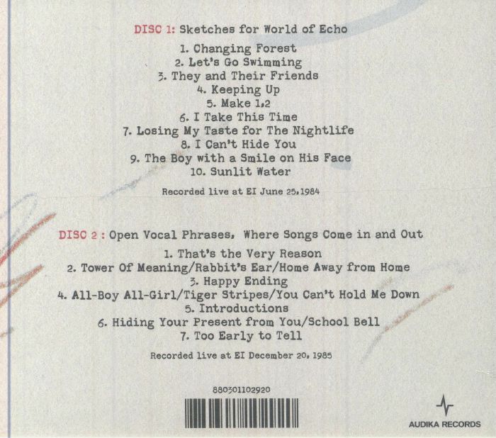 RUSSELL, Arthur - Sketches For World Of Echo & Open Vocal Phrases Where Songs Come In & Out