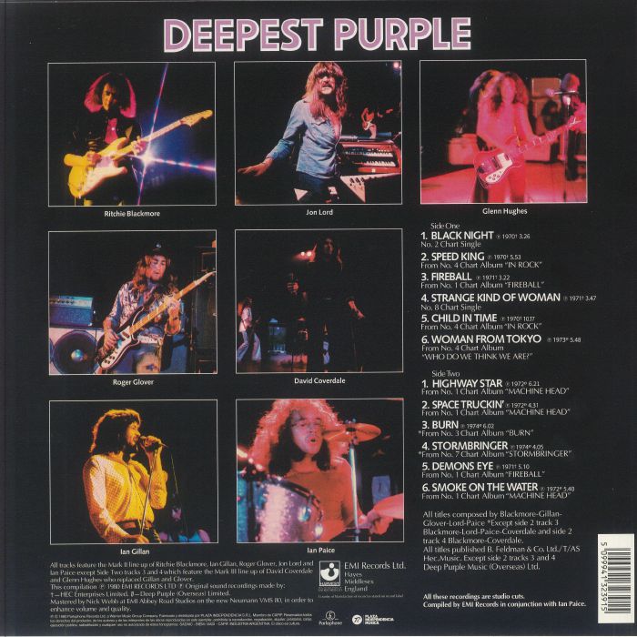 DEEP PURPLE - Deepest Purple: The Very Best Of Deep Purple (reissue ...