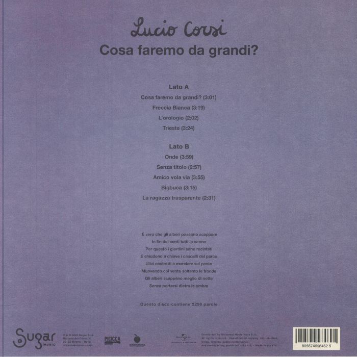 CORSI, Lucio - Cosa Faremo Da Grandi?