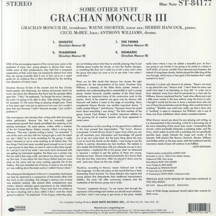 MONCUR III, Grachan - Some Other Stuff (Tone Poet Series)