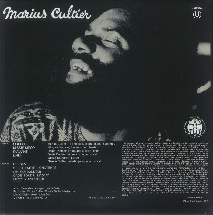 CULTIER, Marius - Ouelele Souskai (reissue)