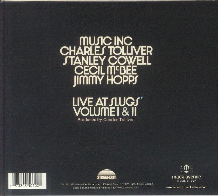 CHARLES TOLLIVER MUSIC INC - Live At Slugs Volume I & II (reissue)