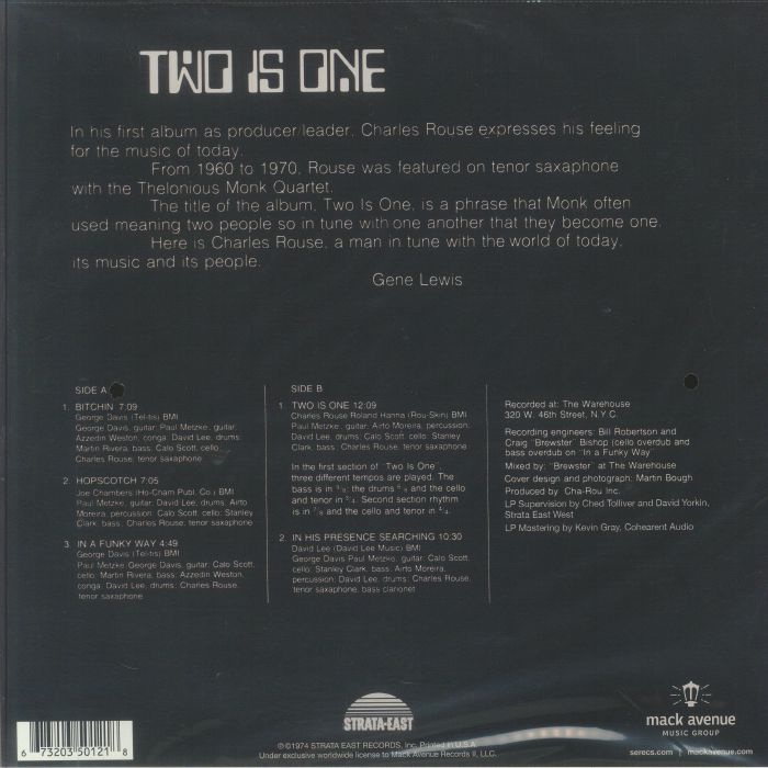 ROUSE, Charlie - Two Is One (reissue)