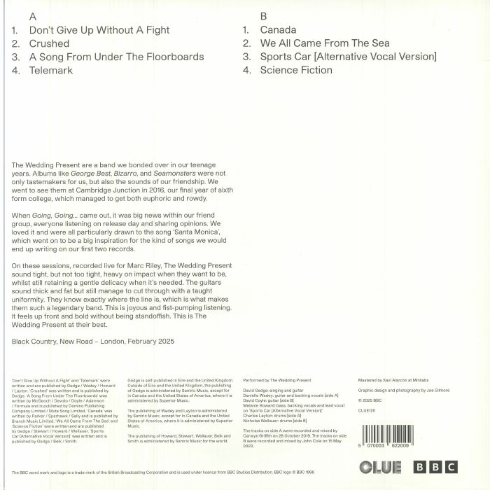 WEDDING PRESENT, The - Marc Riley Sessions Vol 5