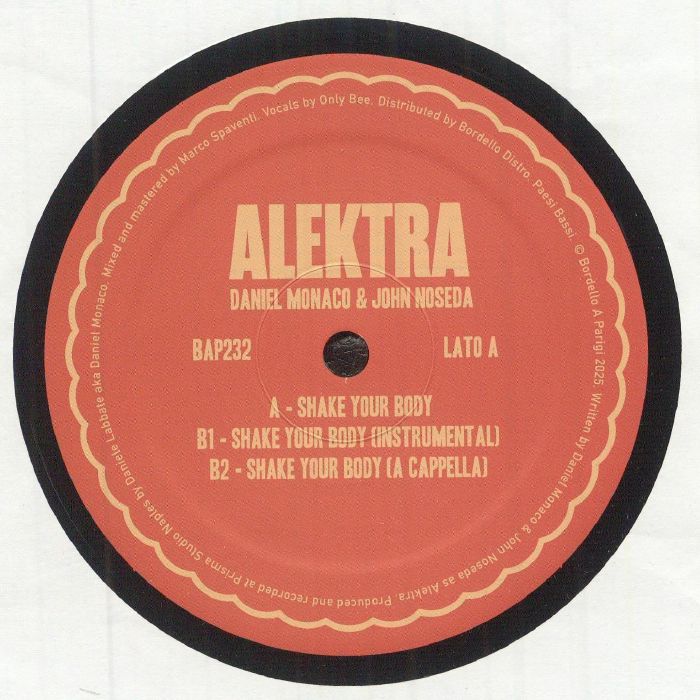 Alektra | Daniel Monaco | John Noseda – Shake Your Body vinyl cover