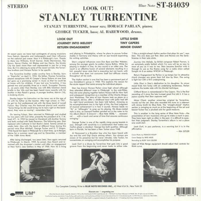 TURRENTINE, Stanley - Look Out (Classic Vinyl Series)