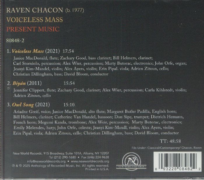 CHACON, Raven - Voiceless Mass
