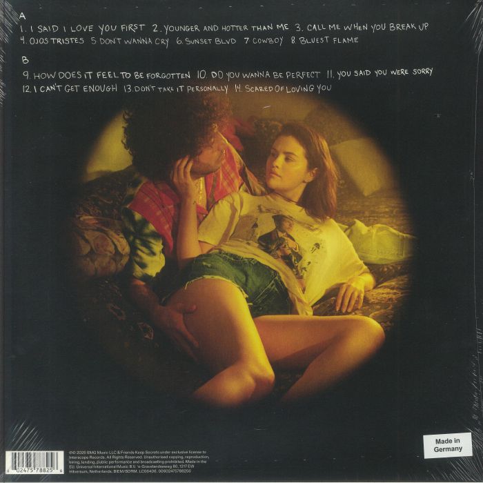Selena GOMEZ/BENNY BLANCO - I Said I Love You First 黑胶唱盘at