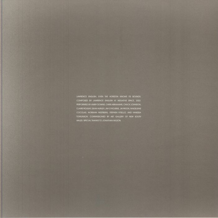 ENGLISH, Lawrence - Even The Horizon Knows Its Bounds
