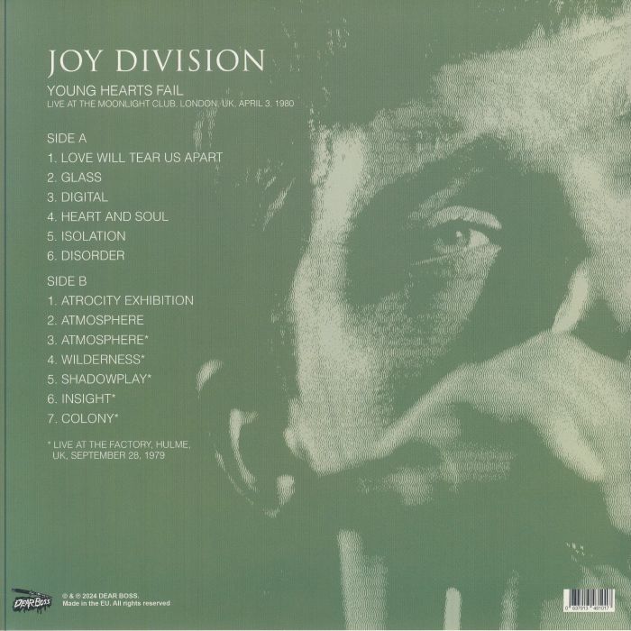 JOY DIVISION - Young Hearts Fail: Live At The Moonlight Club London UK April 3 1980