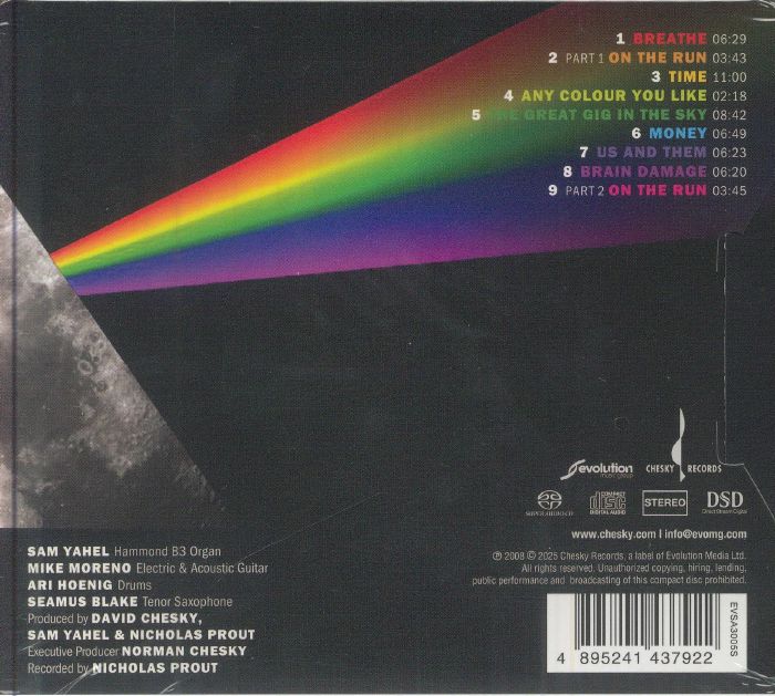 YAHEL, Sam/ARI HOENIG/MIKE MORENO/SEAMUS BLAKE - Jazz Side Of The Moon: The Music Of Pink Floyd (reissue)