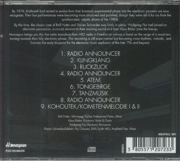 KRAFTWERK - In No Time: Live 1974
