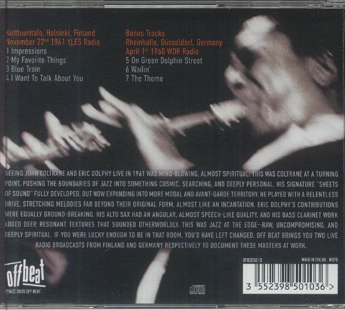 COLTRANE, John/ERIC DOLPHY - European Impressions: Early 60s Live (reissue)