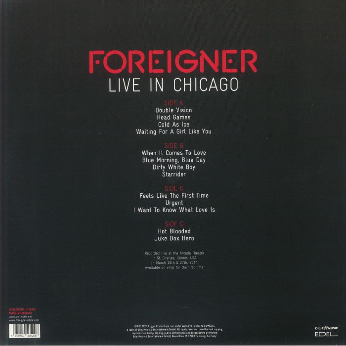 FOREIGNER - Live In Chicago