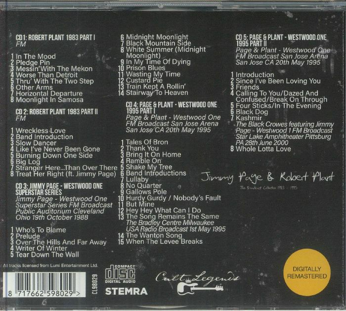 PAGE, Jimmy/ROBERT PLANT - The Broadcast Collection 1983-1995 (B-STOCK)