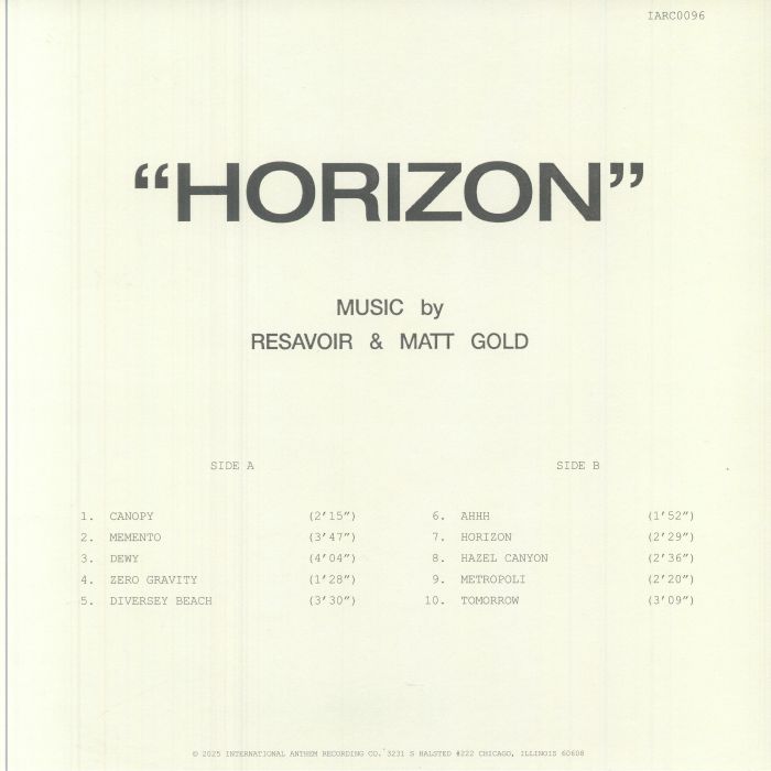 RESAVOIR/MATT GOLD - Horizon レコード at Juno Records.