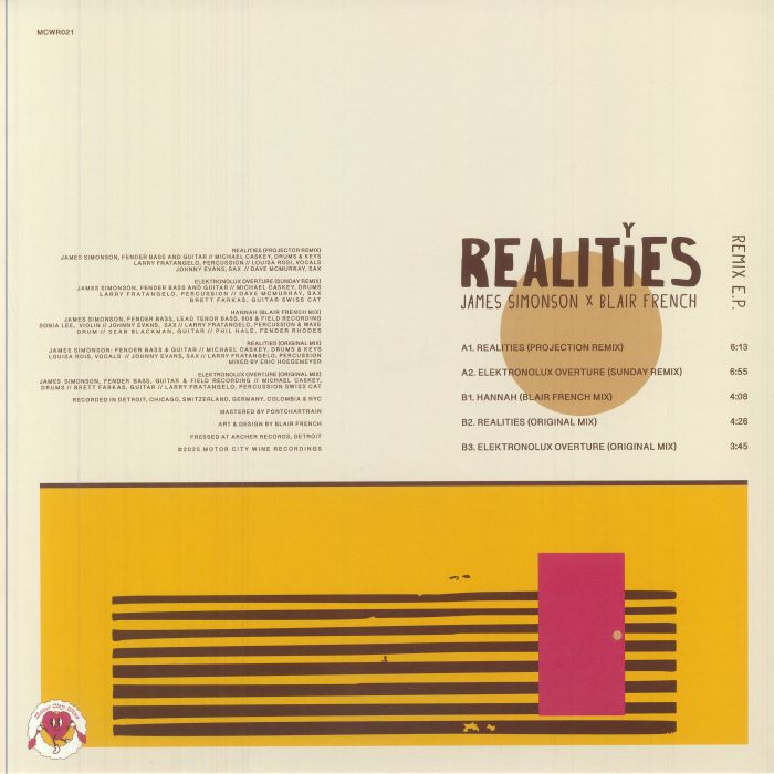 SIMONSON, James/BLAIR FRENCH - Realities Remix EP