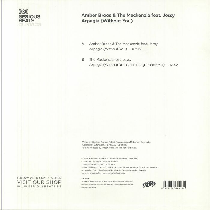 BROOS, Amber/THE MACKENZIE feat JESSY - Arpegia (Without You) (reissue)