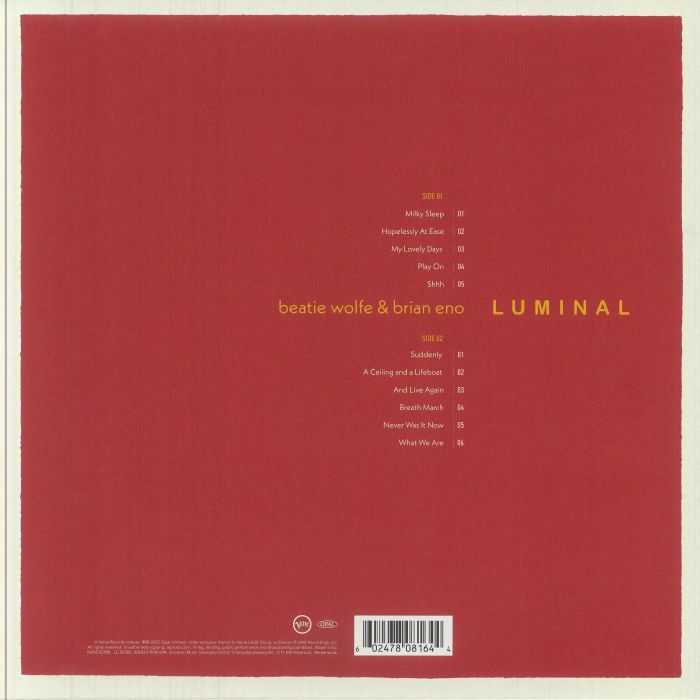 ENO, Brian/BEATIE WOLFE - Luminal
