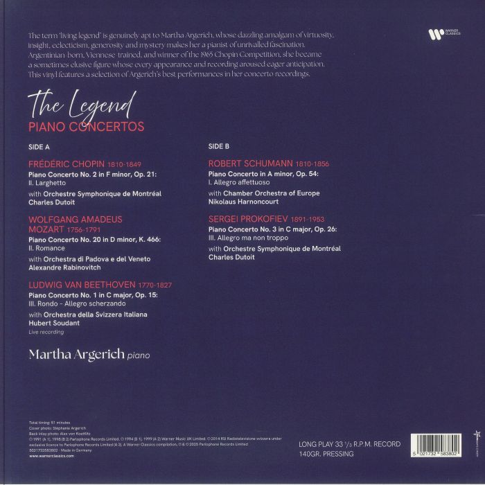 ARGERICH, Martha - The Legend: Piano Concertos