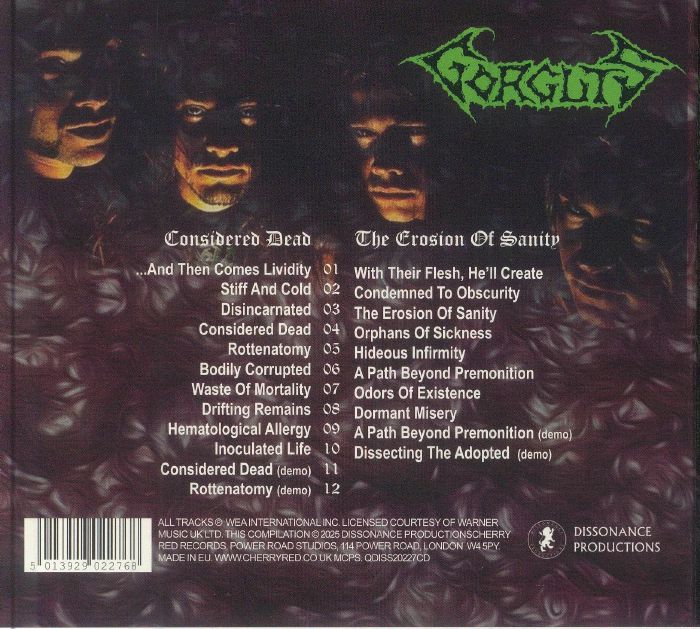 GORGUTS - Considered Dead/The Erosion Of Sanity