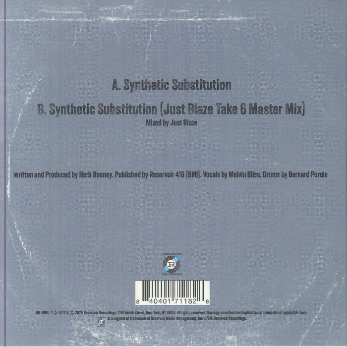 BLISS, Melvin - Synthetic Substitution (reissue)