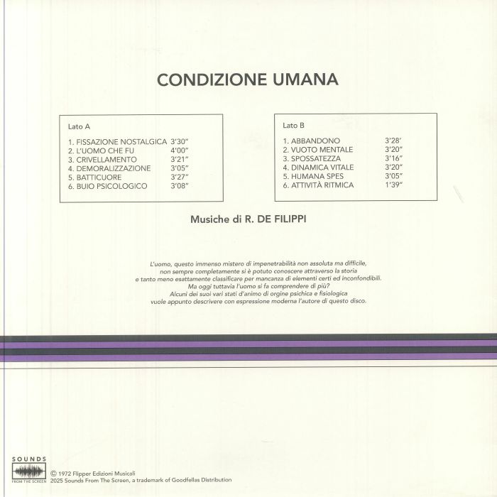DE FILIPPI, Rino - Condizione Umana