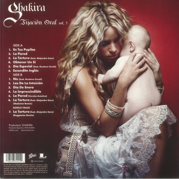 欧LP Shakira Fijacion Oral Vol. 1 (20th Anniversary Color Vinyl) 198028344210 EPIC 未開封 /00400 Amazon.com: Fijación Oral Vol. 1 (20th Anniversary): CDs & Vinyl