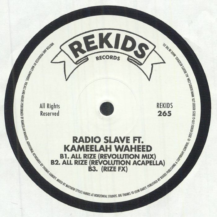RADIO SLAVE feat KAMEELAH WAHEED - All Rize