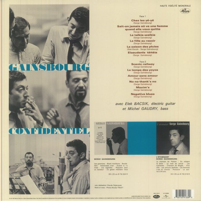 洋楽 Serge Gainsbourg GAINSBOURG CONFIDENTIEL SERGE GAINSBOURG / Gainsbourg Confidentiel (Philips, LP