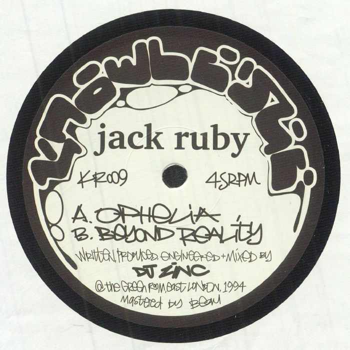 Jack Ruby | DJ Zinc – Ophelia vinyl cover