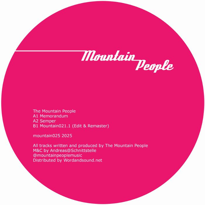 MOUNTAIN PEOPLE, The - Memorandum
