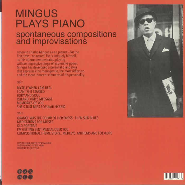 Charles MINGUS - Mingus Plays Piano (remastered) Vinyl at