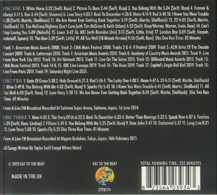 洋楽 Taylor Swift Transmission Impossible 3CD Taylor Swift - Transmission Impossible [3CD] Limited Compact