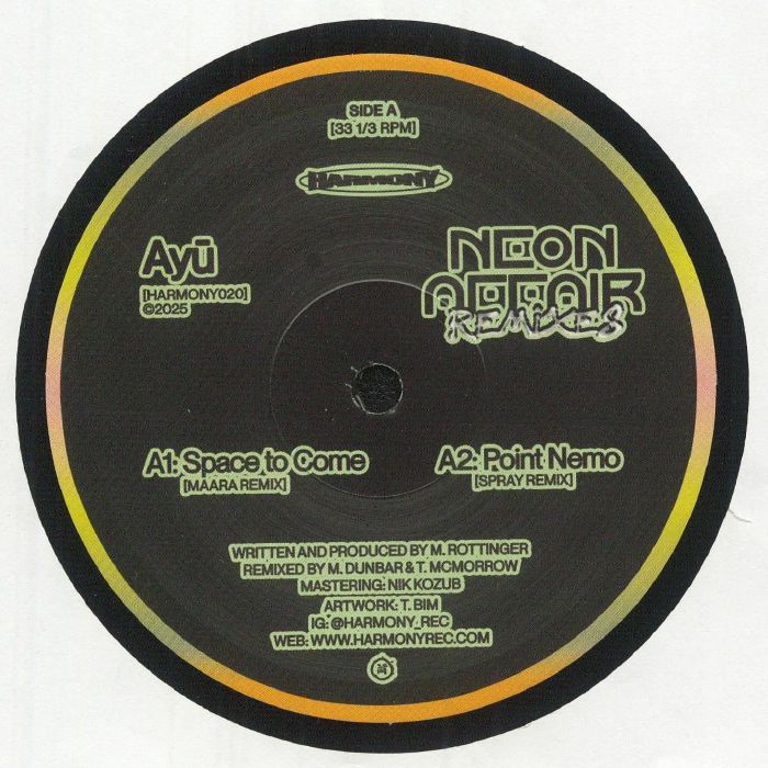 Ayu – Neon Affair (remixes) vinyl cover