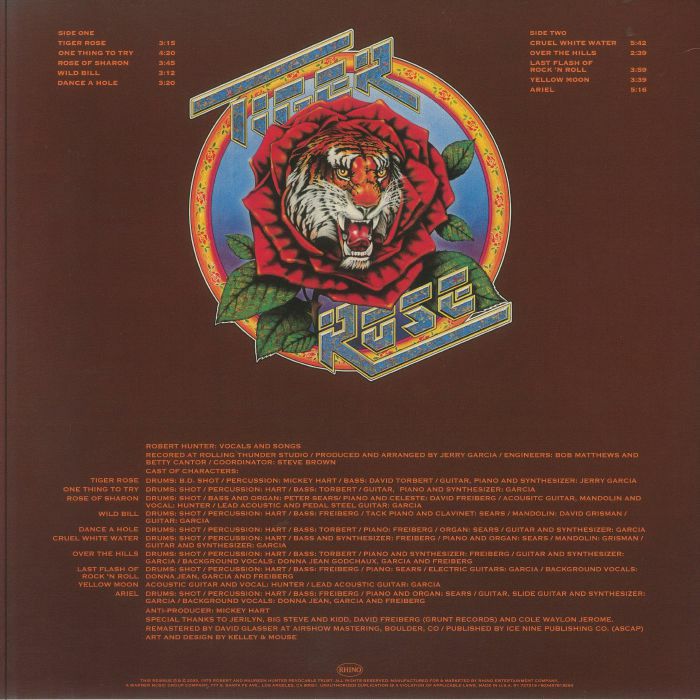 Robert HUNTER - Tiger Rose (50th Anniversary Edition
