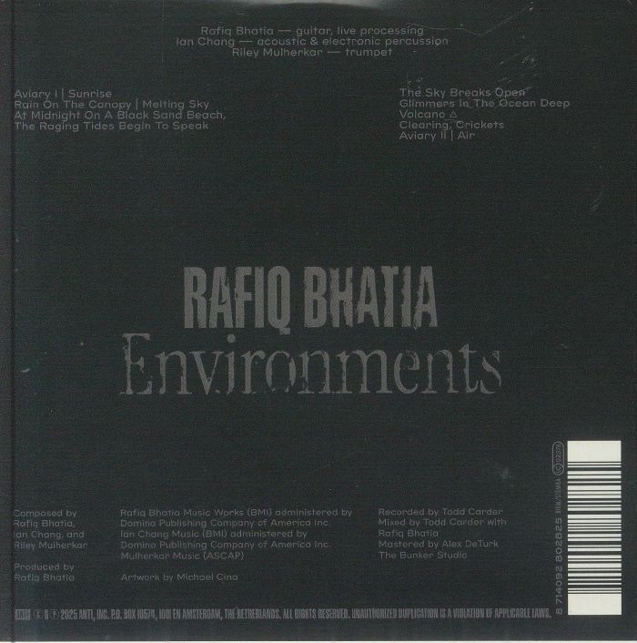 Rafiq BHATIA - Environments CD at Juno Records.