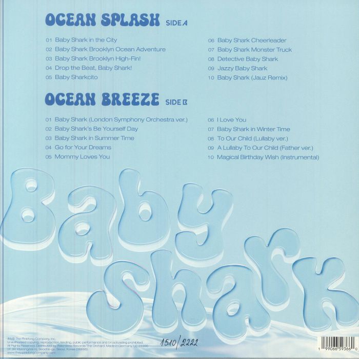 完売　限定　入手困難　Baby Shark 10周年 クリアレコード Pinkfong Baby Shark 10 Years Limited Edition (Clear Liquid Filled