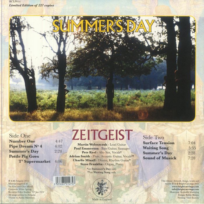 ZEITGEIST - Summer's Day (reissue)