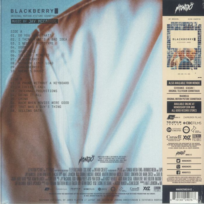 Jay McCARROL - Blackberry (Soundtrack) Vinyl at Juno Records.