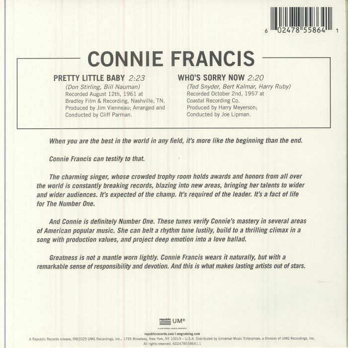 Connie FRANCIS - Pretty Little Baby
