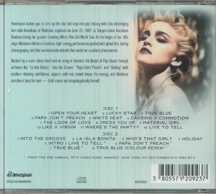 MADONNA - True Blue Live In The Eighties CD at Juno Records.